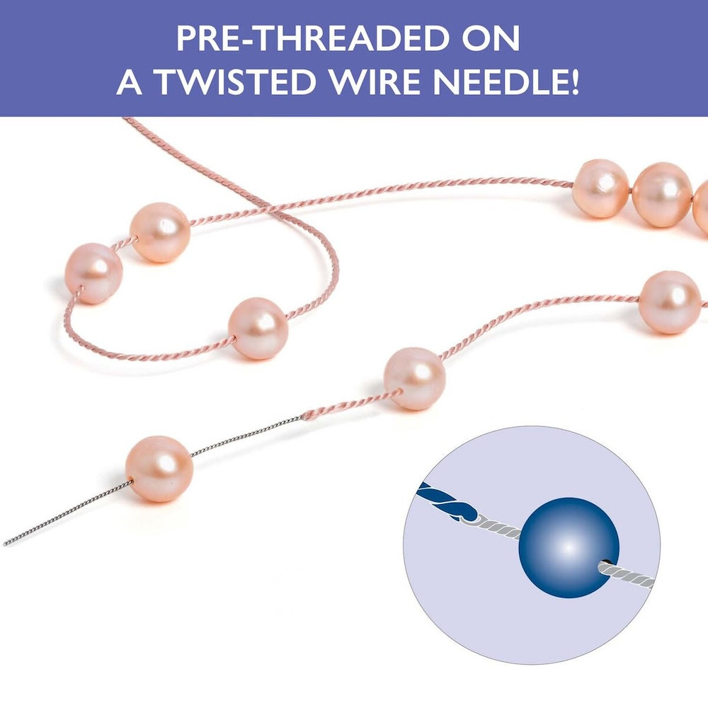 Size 7 (0.75mm) Silk Thread - White - Bead Shack