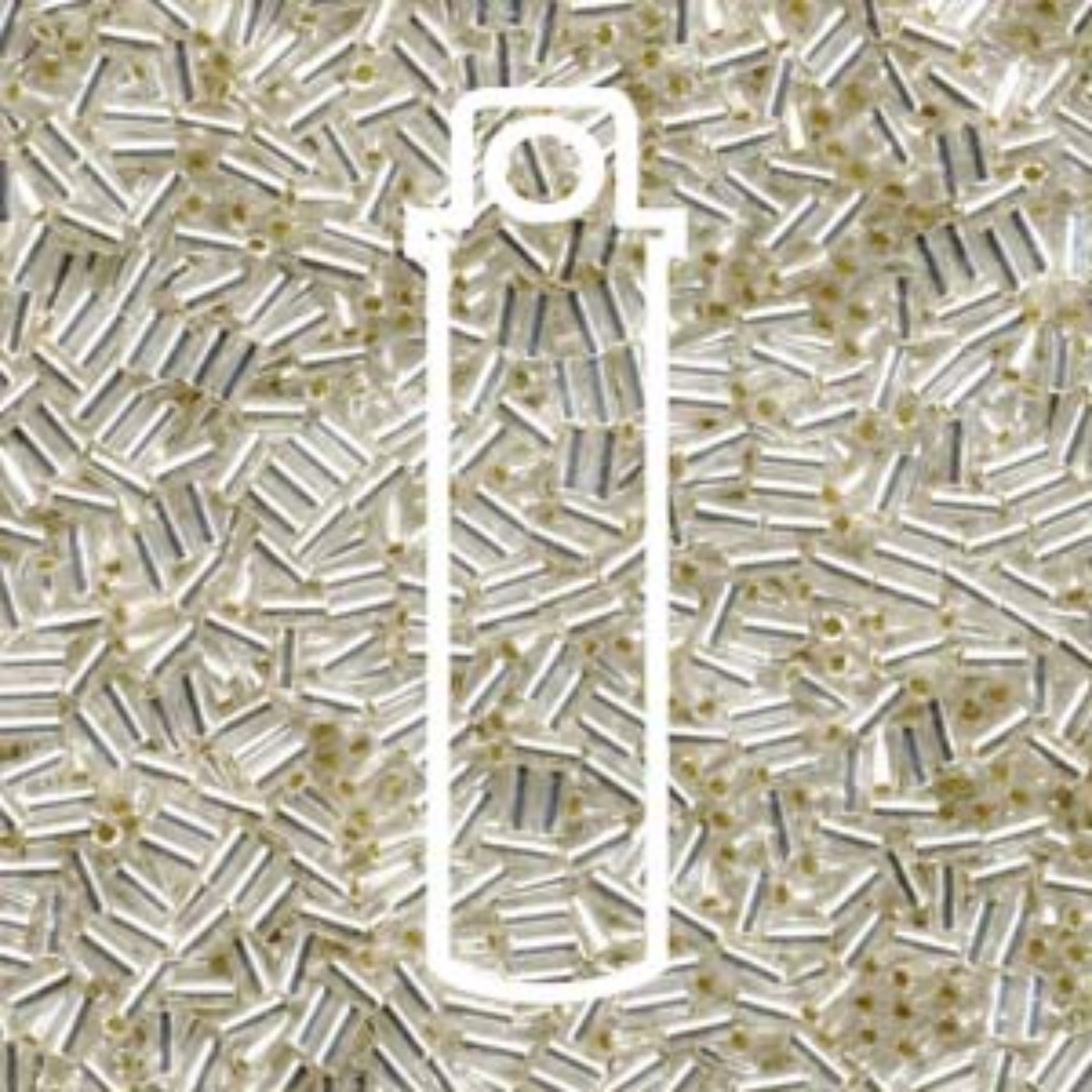 3mm Clear Silverlined (9001) Bugle Beads - 19.5 gram Tube