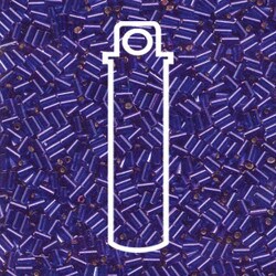 3mm Violet Silverlined (91427) Bugle Beads - 15 gram Tube