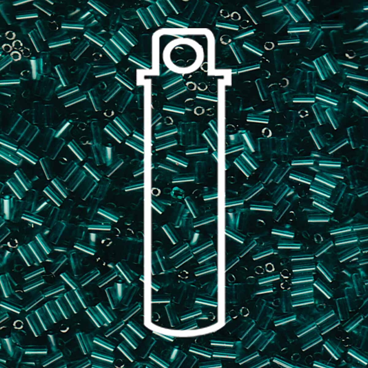 3mm Teal Transparent (92405) Bugle Beads - 19.5 gram Tube