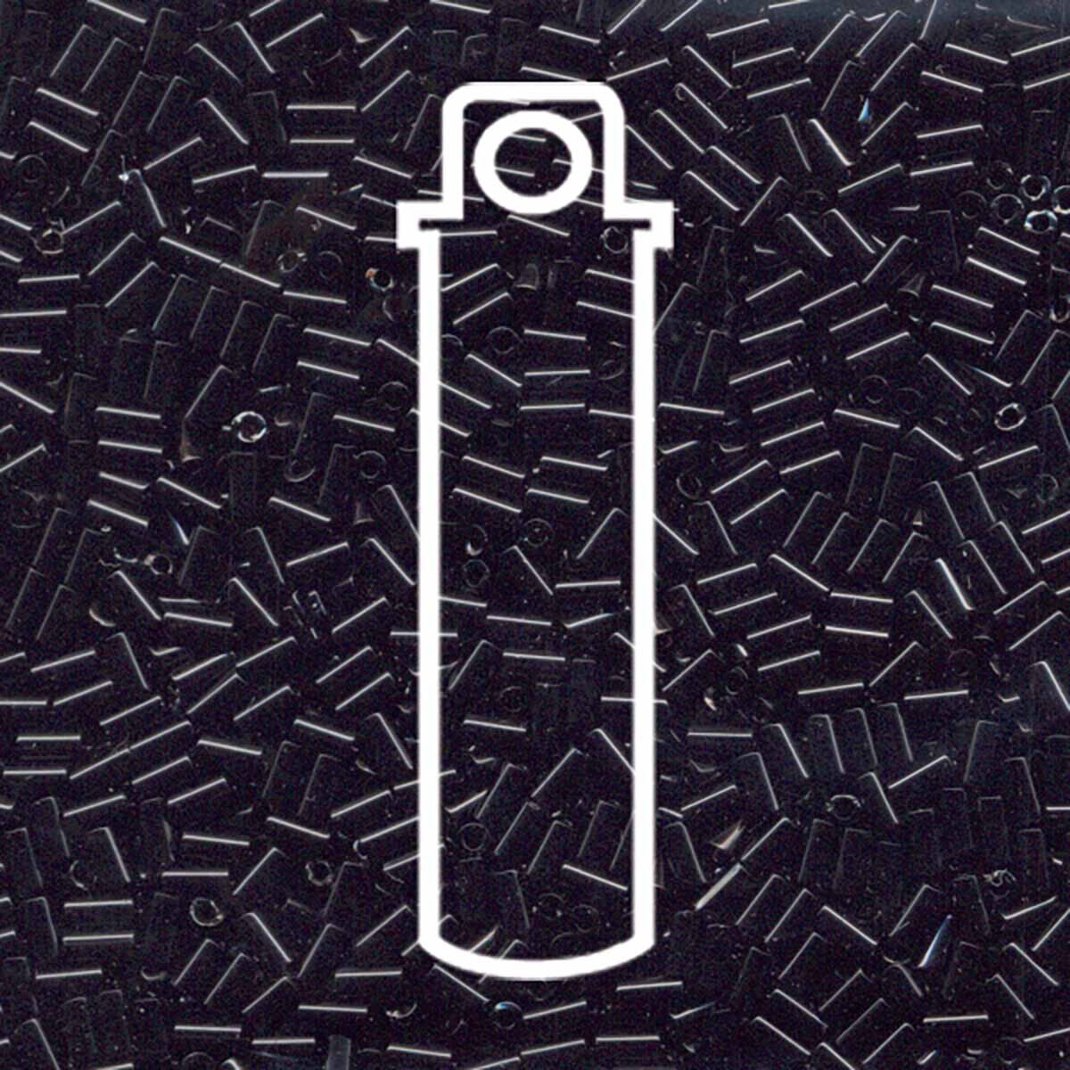 3mm Black Opaque (9401) Bugle Beads - 19.5 gram Tube
