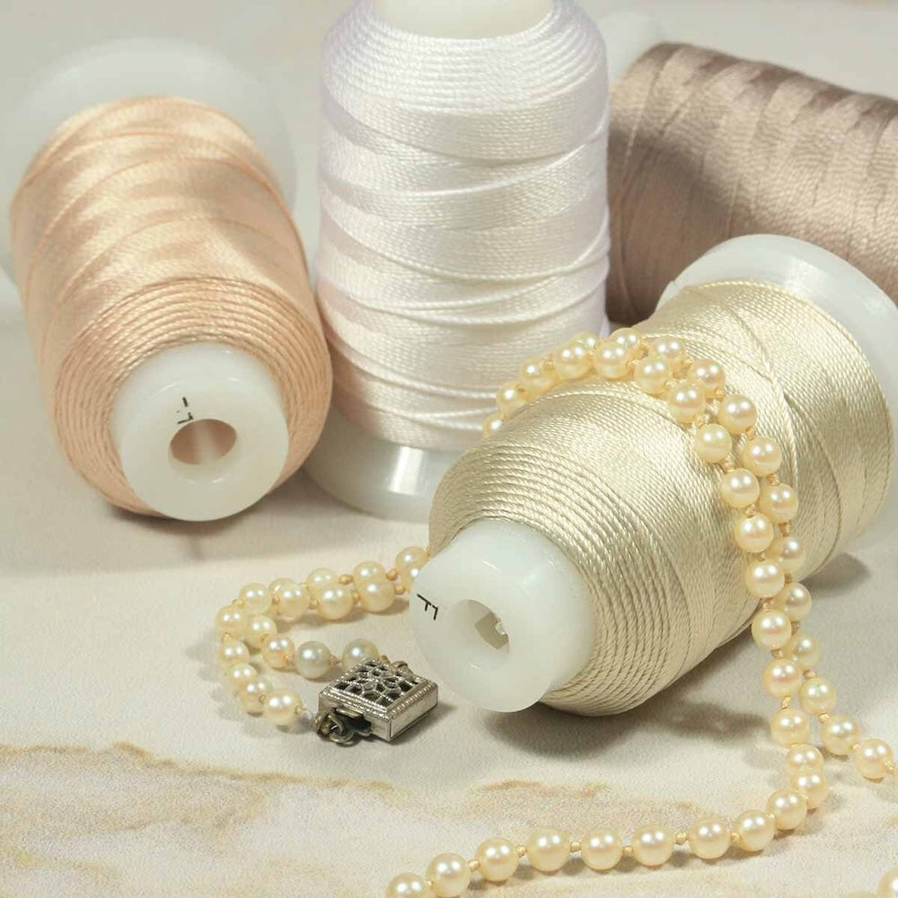 Silk Thread - WHITE .38mm (10m) - Bead Shack
