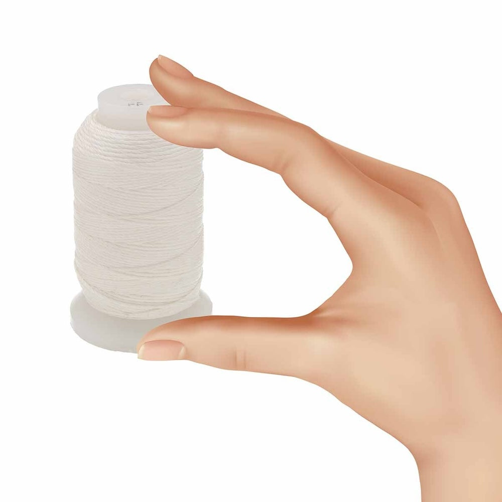 Silk Thread - WHITE .38mm (10m) - Bead Shack