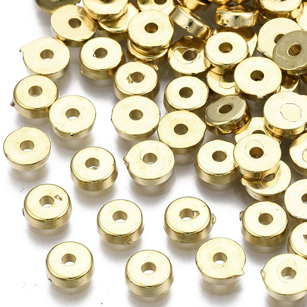 1.5x5mm Rondelles - (100) - Metalised Gold