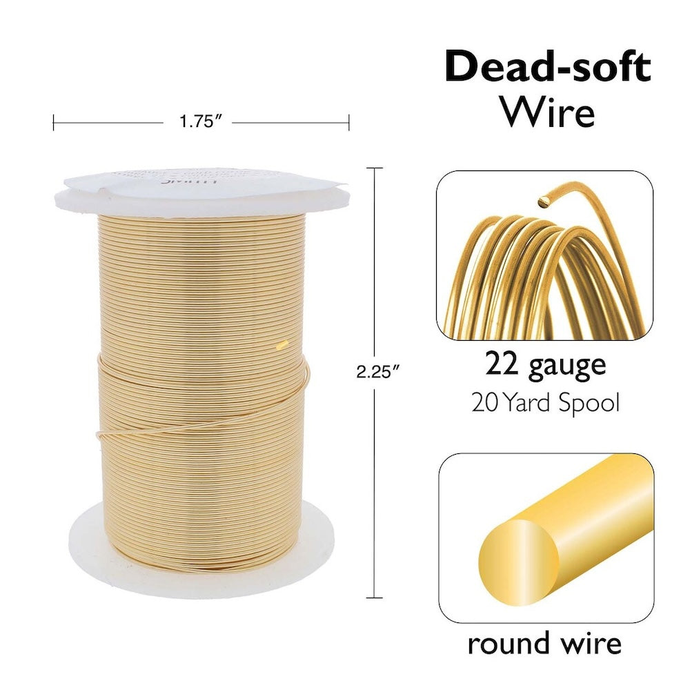 22 gauge Wire Elements - Gold - Dead Soft