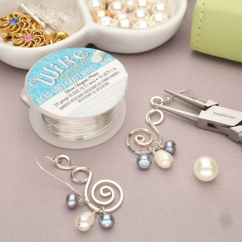 24 gauge Wire Elements - Silver - Dead Soft - Bead Shack