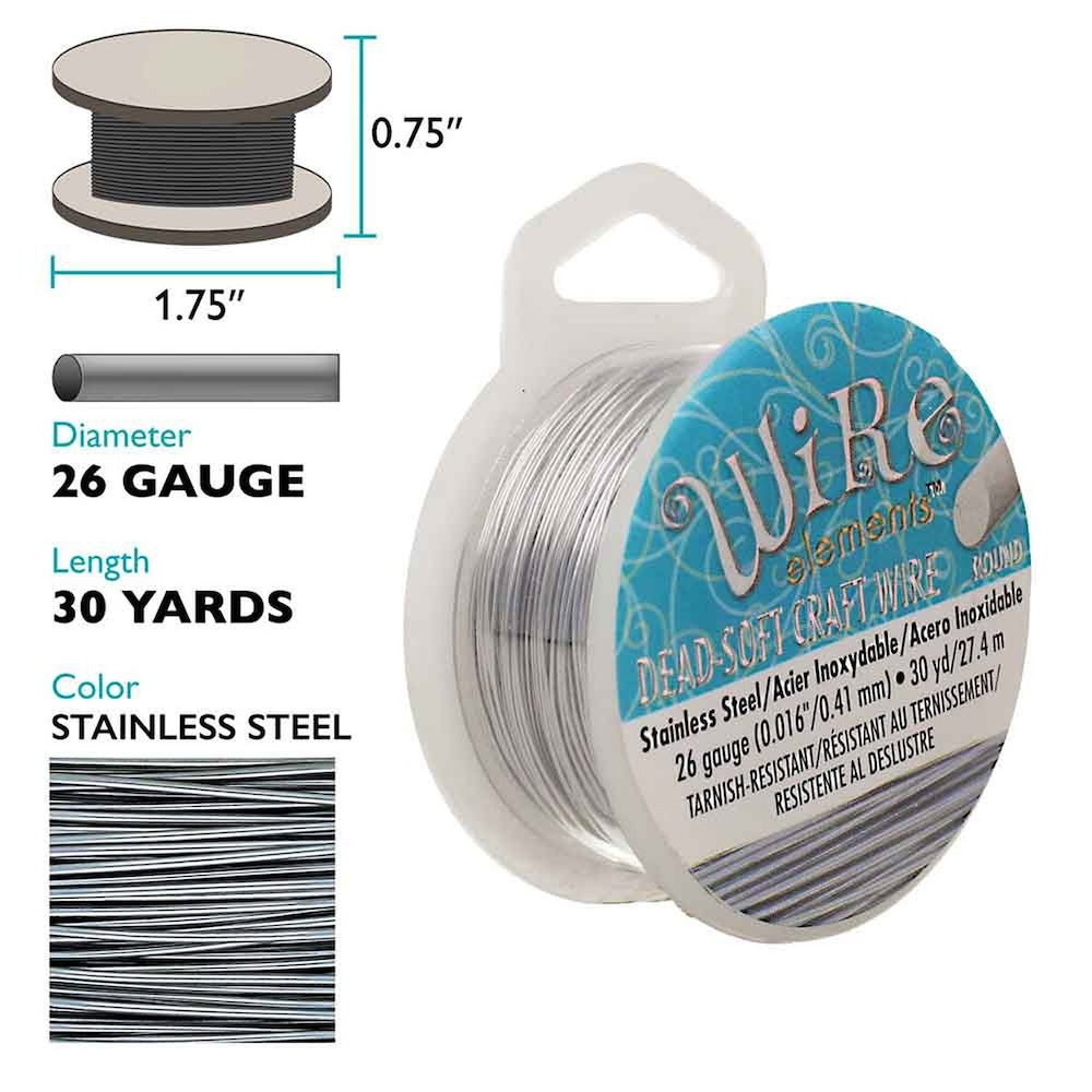 26 gauge Wire Elements - Stainless Steel - Dead Soft