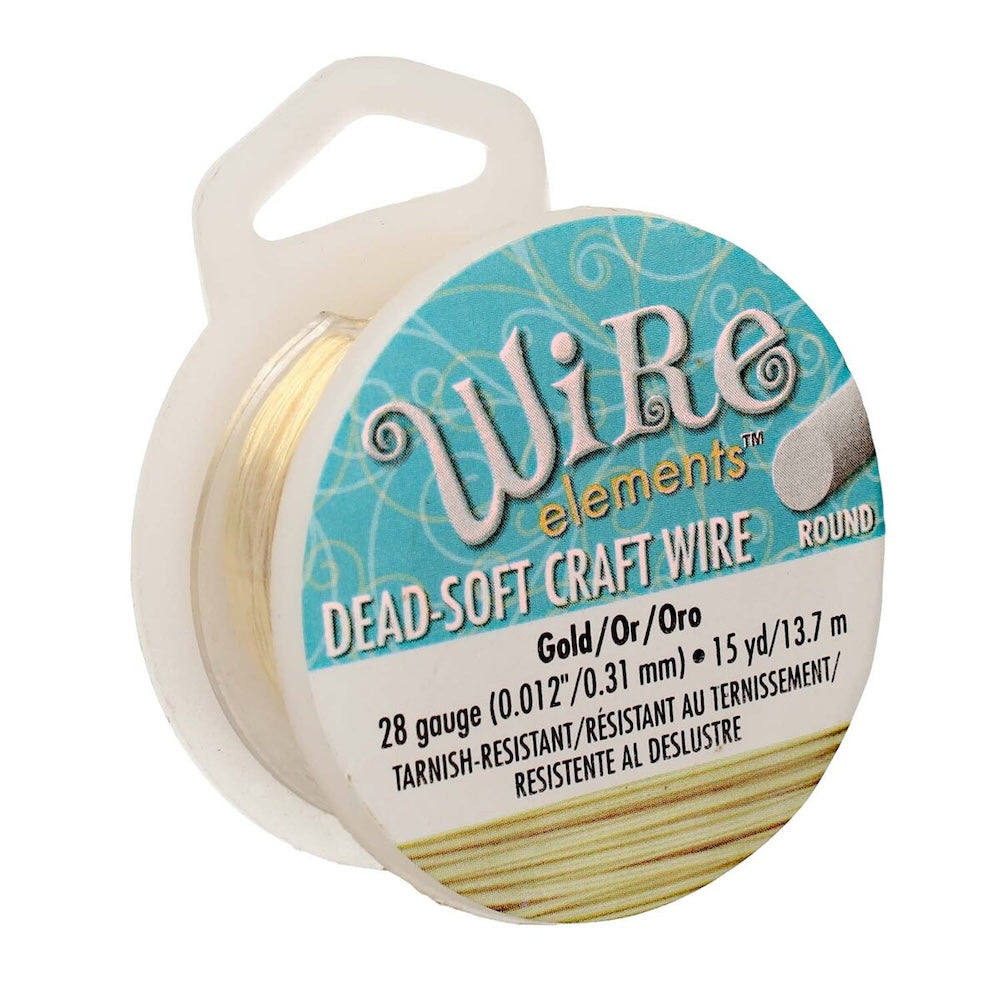 28 gauge Wire Elements - Gold - Dead Soft