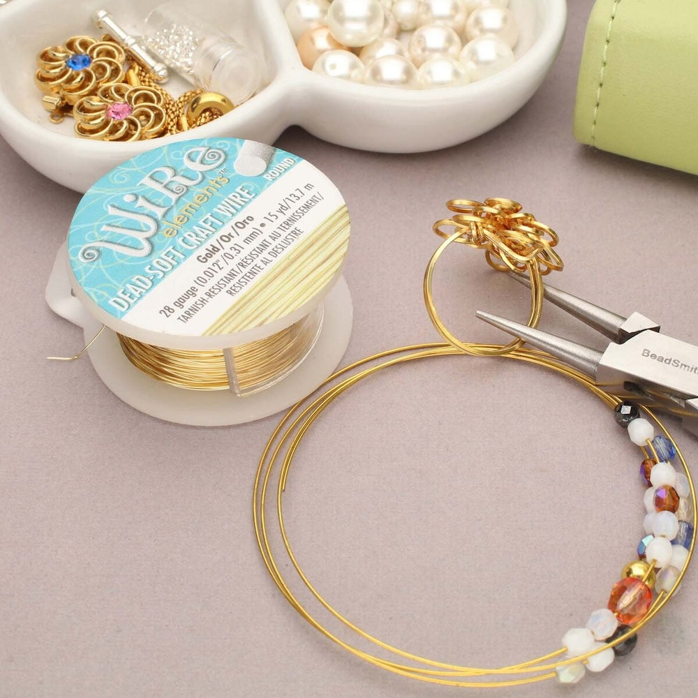 28 gauge Wire Elements - Gold - Dead Soft