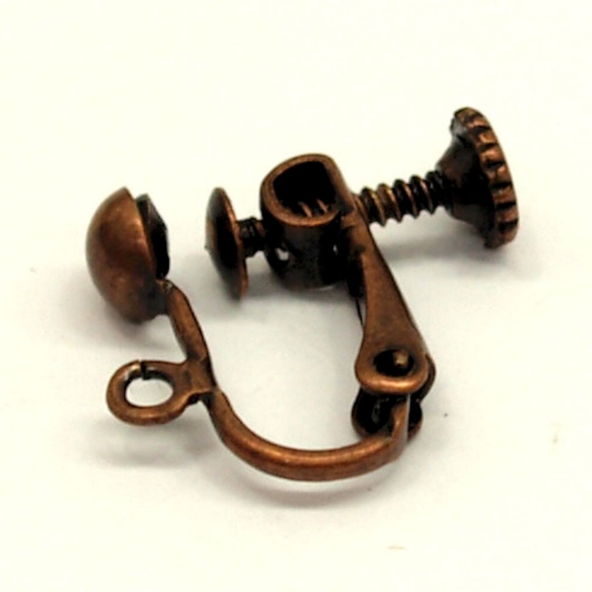 Clip On Ear Fitting (10) - Ancient Brass