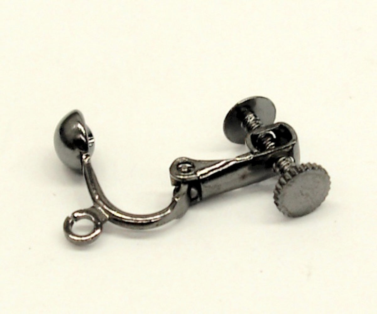Clip On Ear Fitting (10) - Black Nickel