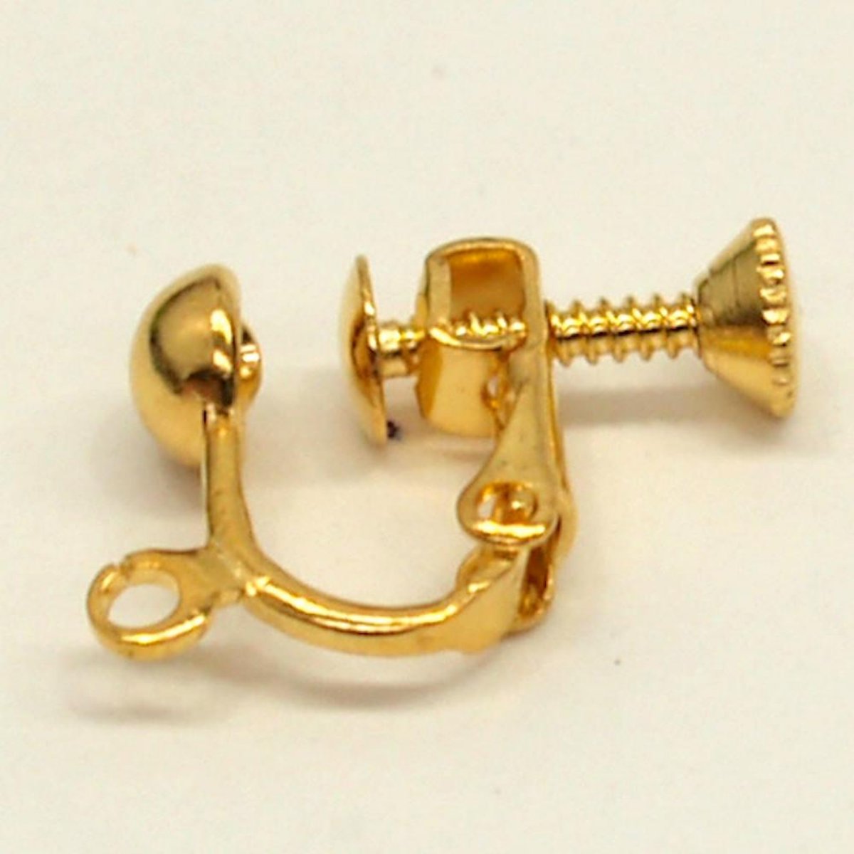 Clip On Ear Fitting (10) - Gold