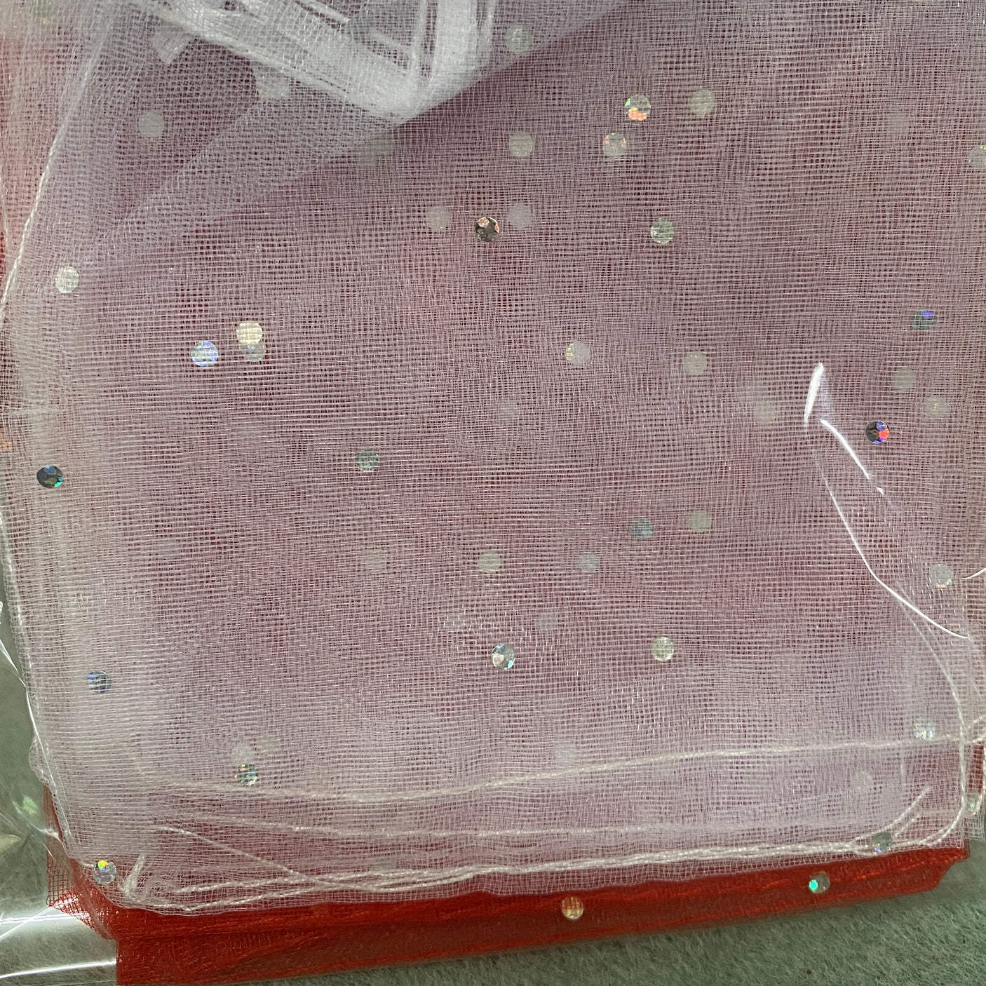 Organza Bags - (10) - Mixed Red & White