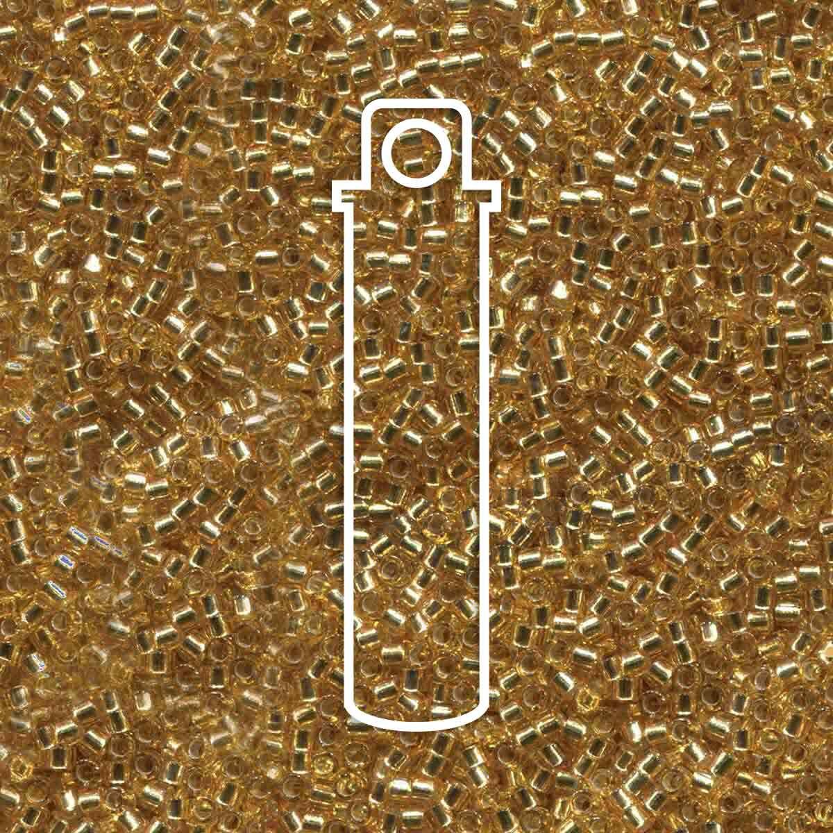 # 42 DBR Delica 11/0 SILVERLINED GOLD Qty: 7.2g Tube - Bead Shack