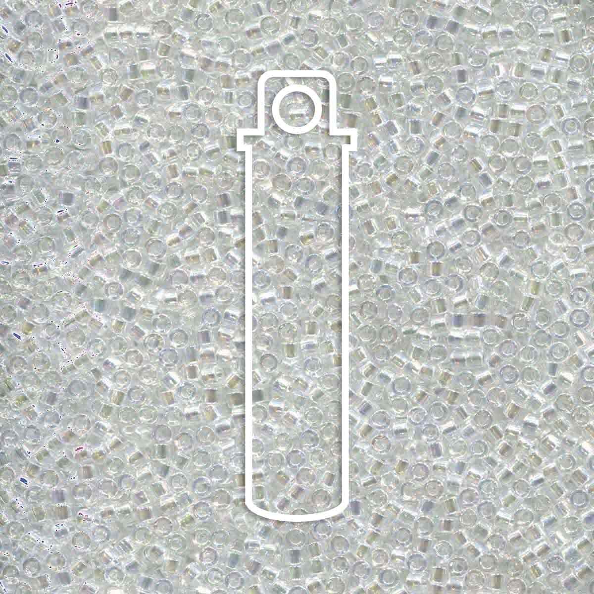 # 51 DBR Delica 11/0 CRYSTAL AB - 7.2g Tube - Bead Shack