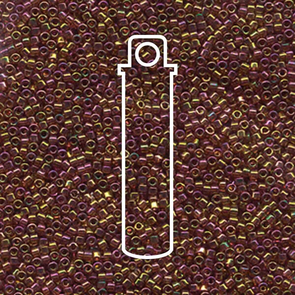 # 103 DBR Delica 11/0 GOLD RED LUSTRE - 7.2g Tube - Bead Shack