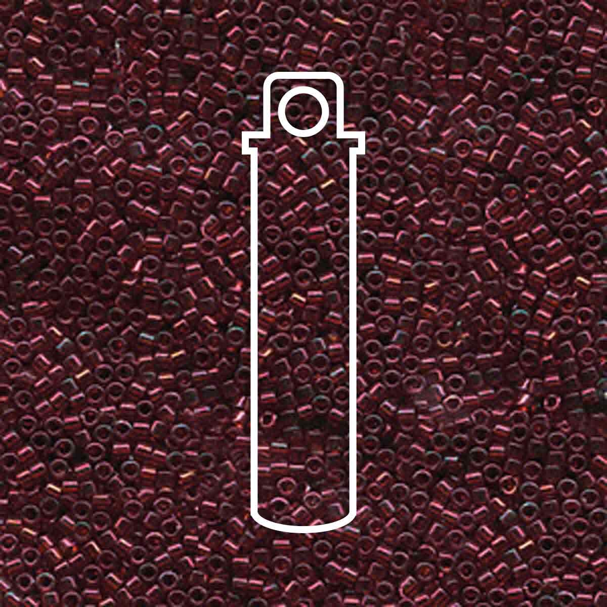 # 105 DBR Delica 11/0 GOLD LUSTRE TRANSPARENT RED - 7.2g Tube - Bead Shack