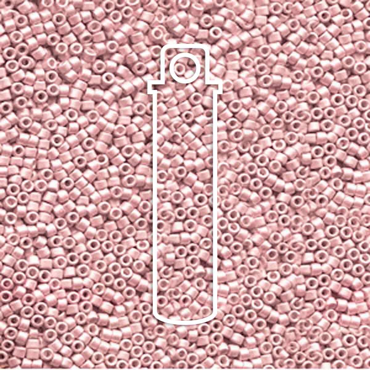 # 1156 DBR Delica 11/0 GALVANISED SF PINK BLUSH (semi matte) - 7.2g Tube