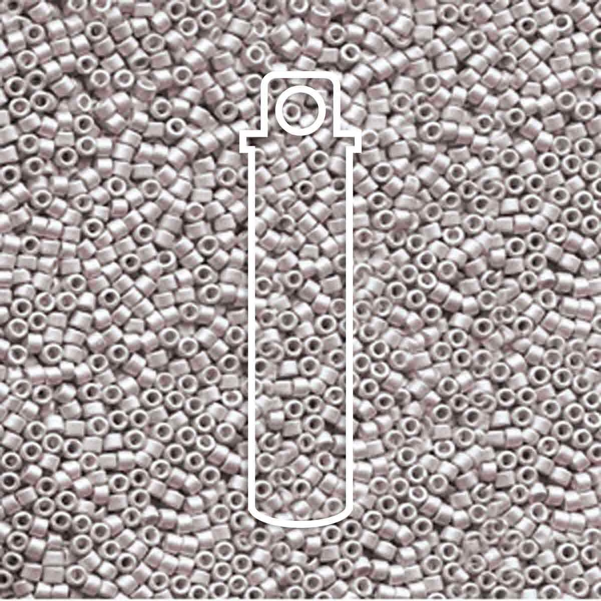 # 1158 DBR Delica 11/0 GALVANISED SF LIGHT SMOKY AMETHYST (semi matte) - 7.2g Tube