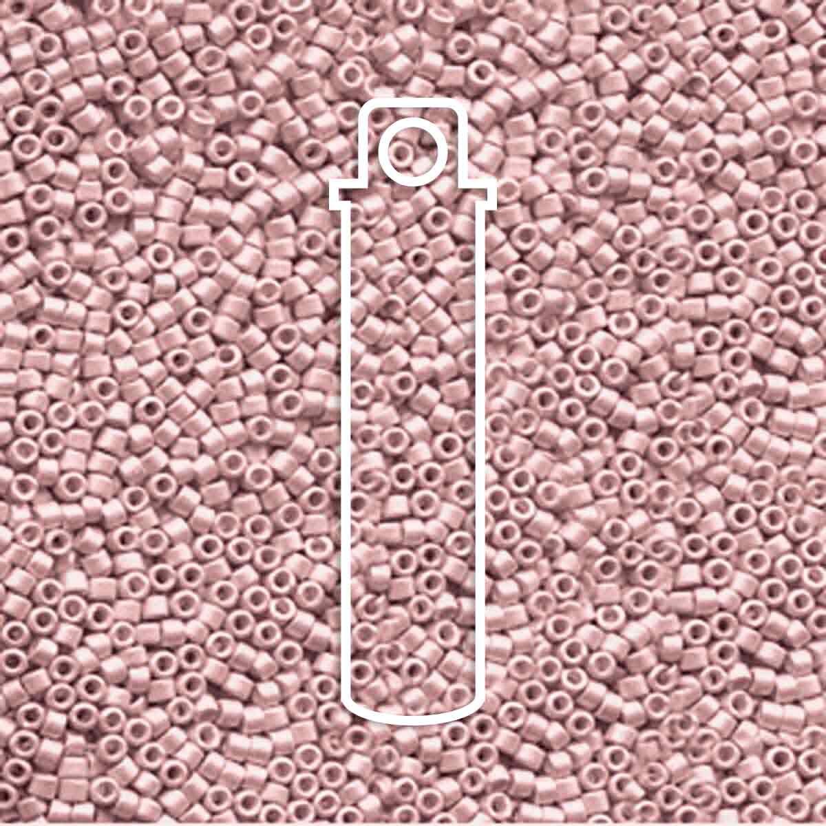 # 1166 DBR Delica 11/0 GALVANISED MATTE PINK BLUSH - 7.2g Tube