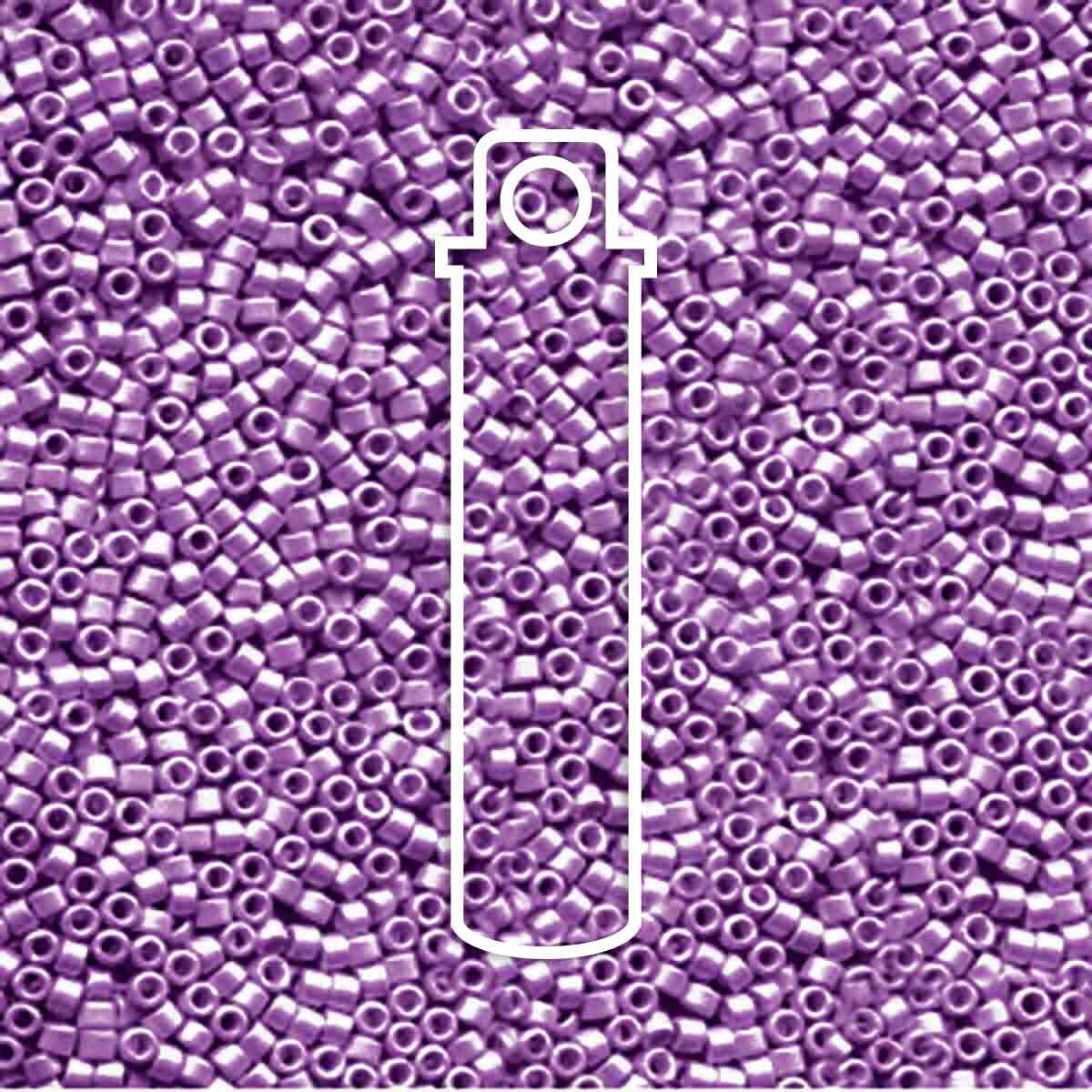 # 1185 DBR Delica 11/0 GALVANISED SEMI-MATTE PLUM FROST - 7.2g Tube