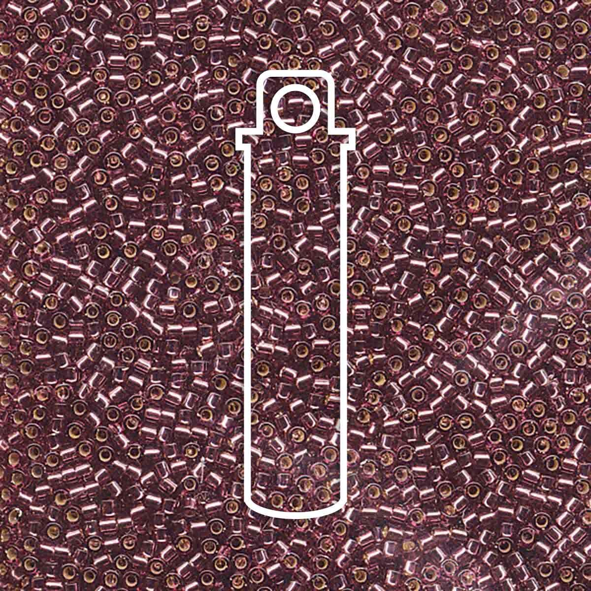 # 1204 DBR Delica 11/0 SILVERLINED MAUVE - 7.2g Tube