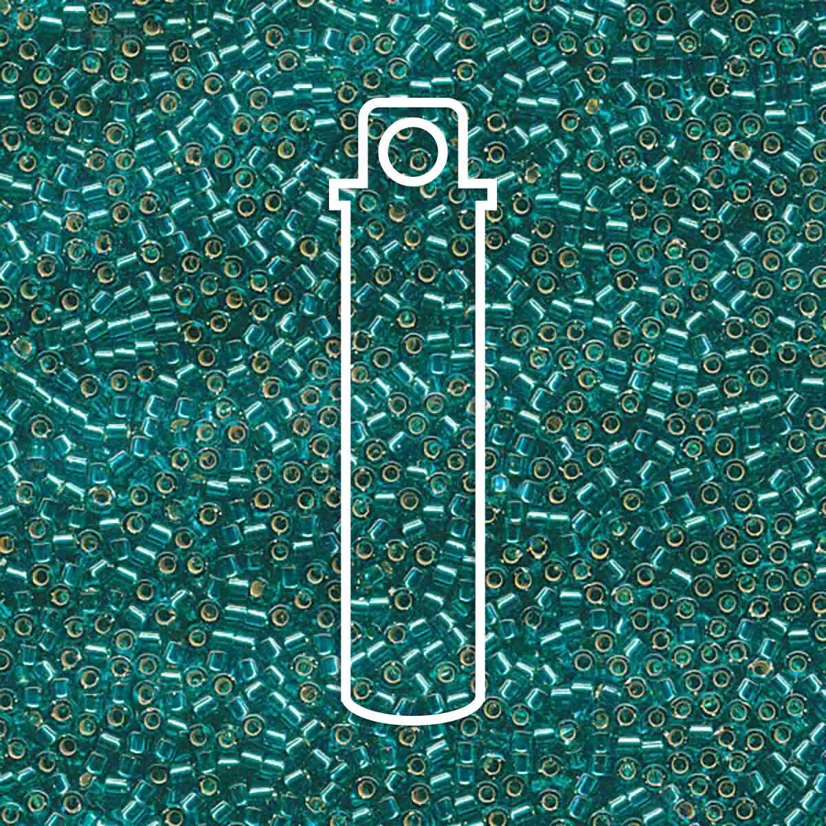 # 1208 DBR Delica 11/0 SILVERLINED CARIBBEAN BLUE - 7.2g Tube