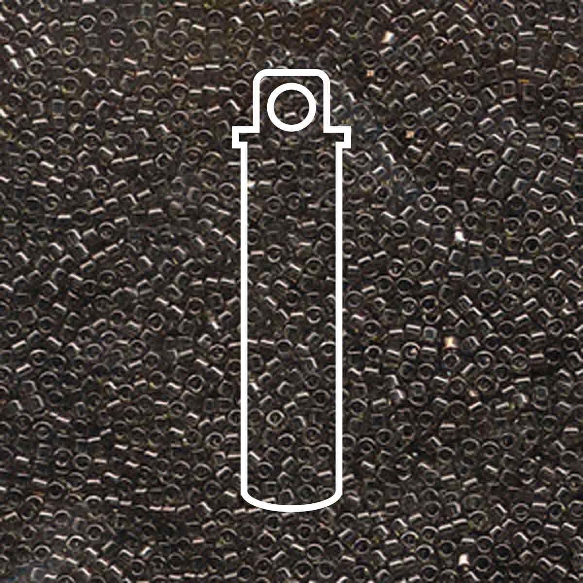 # 123 DBR Delica 11/0 TRANSPARENT GREY OLIVE LUSTRE - 7.2g Tube