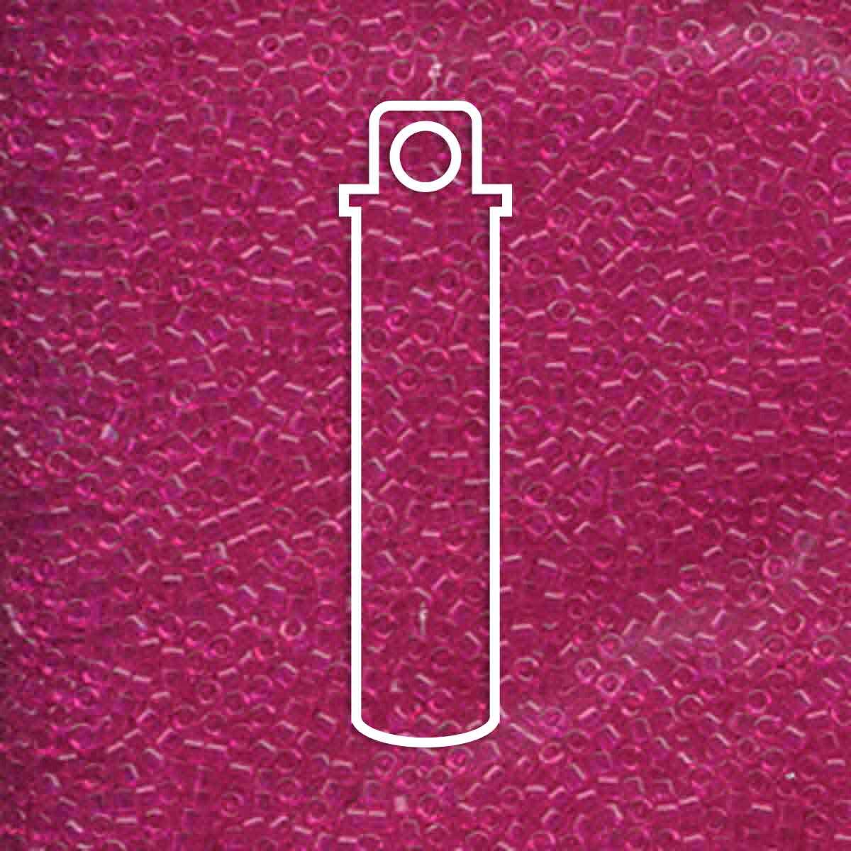 # 1310 DBR Delica 11/0 DYED TRANSPARENT FUCHSIA PINK - 7.2g Tube - Bead Shack