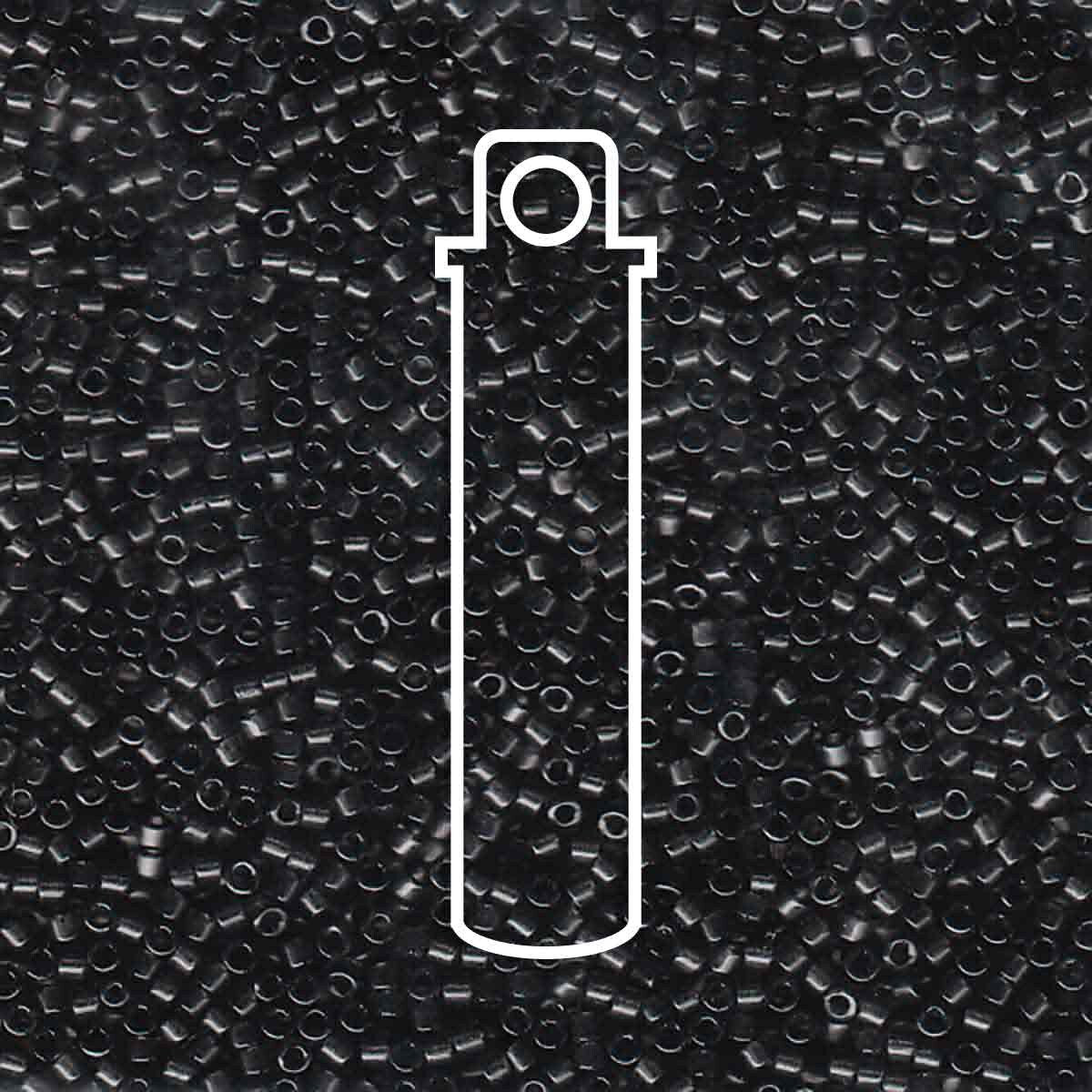 # 1319 DBR Delica 11/0 DYED TRANSPARENT DARK GREY - 7.2g Tube