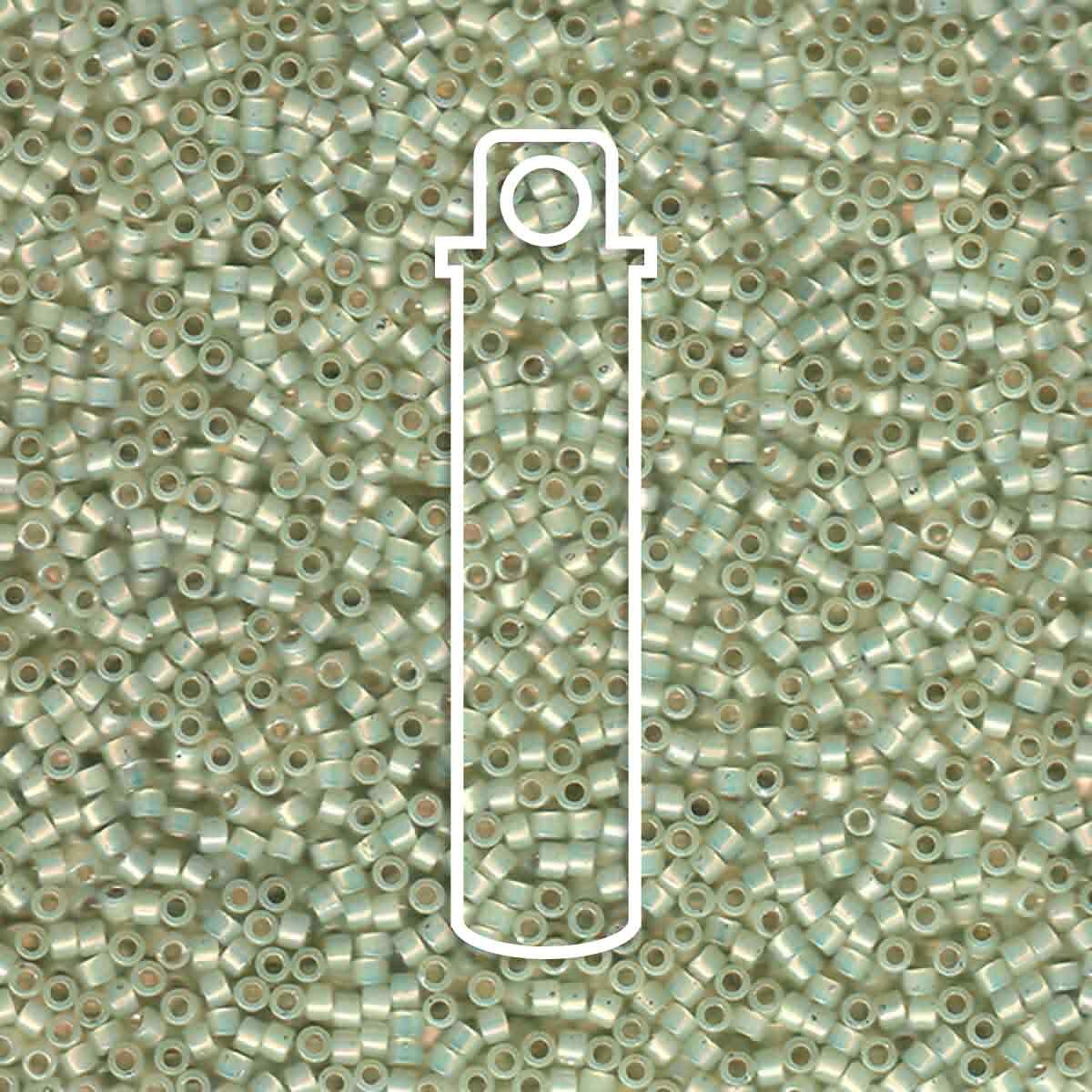 # 1453 DBR Delica 11/0 SILVERLINED LIME GREEN OPAL - 7.2g Tube