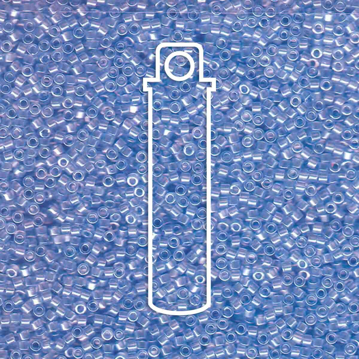# 1475 DBR Delica 11/0 TRANSPARENT PALE SKY BLUE LUSTRE - 7.2g Tube