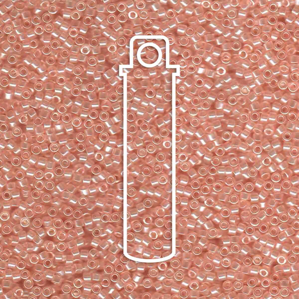 # 1479 DBR Delica 11/0 TRANSPARENT PALE PEACH LUSTRE - 7.2g Tube - Bead Shack