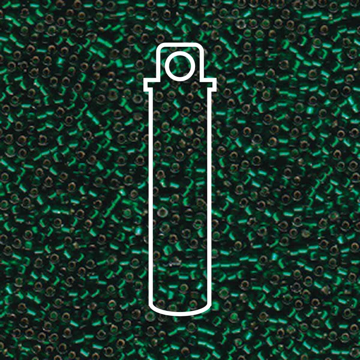 # 148 DBR Delica 11/0 SILVERLINED CHRISTMAS GREEN - 7.2g Tube - Bead Shack