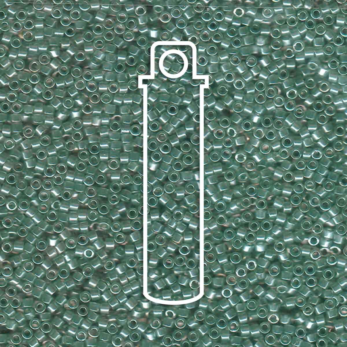 # 1484 DBR Delica 11/0 TRANSPARENT LIGHT MOSS GREEN LUSTRE - 7.2g Tube