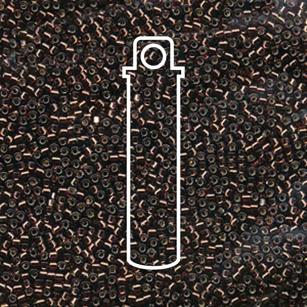 # 150 DBR Delica 11/0 SILVERLINED BROWN - 7.2g Tube - Bead Shack