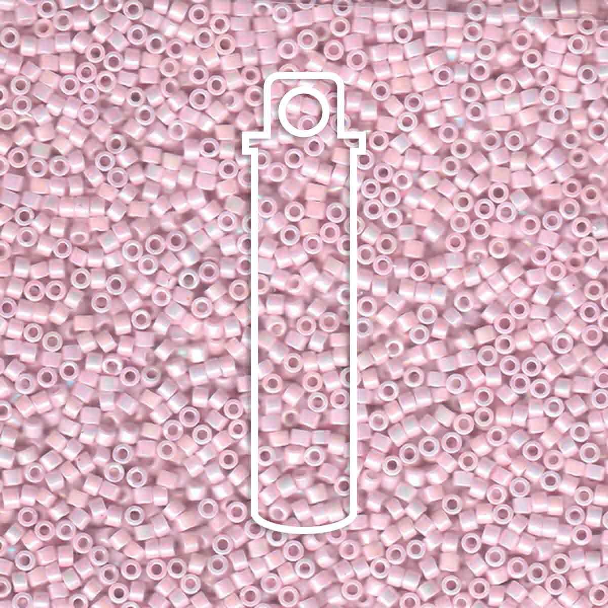 # 1504 DBR Delica 11/0 OPAQUE PALE ROSE AB - 7.2g Tube