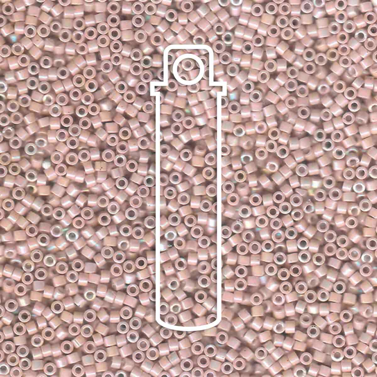 # 1505 DBR Delica 11/0 OPAQUE PINK CHAMPAGNE AB - 7.2g Tube