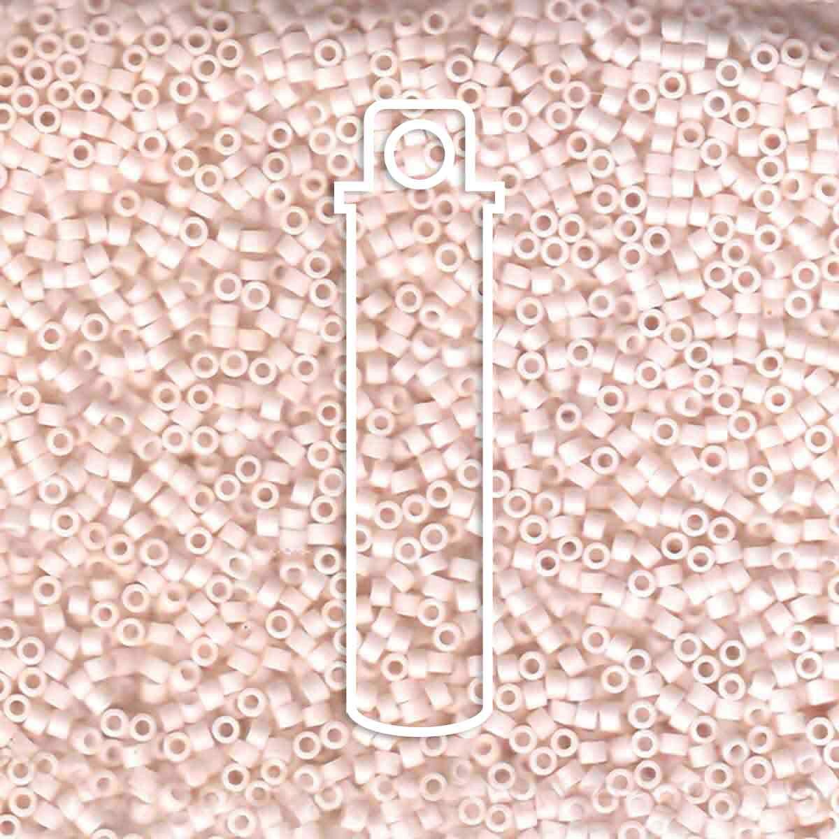 # 1510 DBR Delica 11/0 MATTE OPAQUE BISQUE WHITE - 7.2g Tube