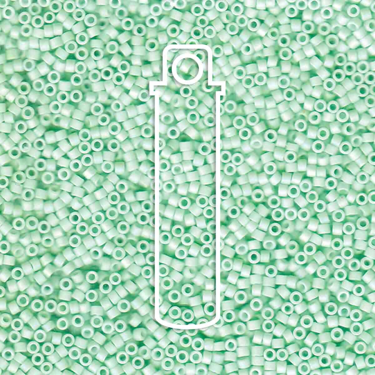 # 1526 DBR Delica 11/0 MATTE OPAQUE LIGHT MINT AB- 7.2g Tube