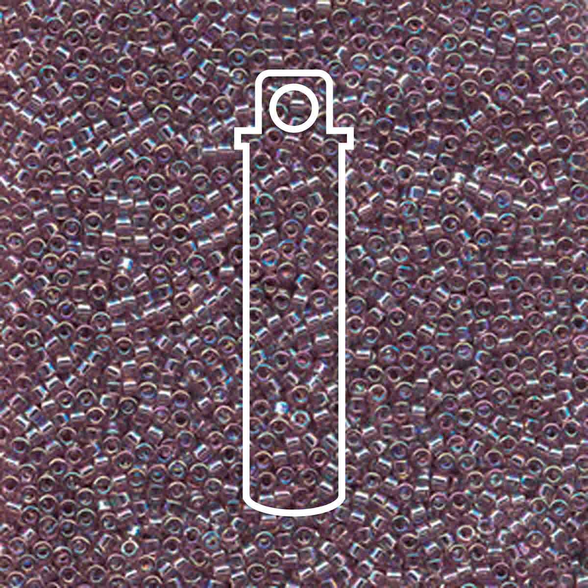 # 173 DBR Delica 11/0 TRANSPARENT SMOKY AMETHYST AB - 7.2g Tube - Bead Shack