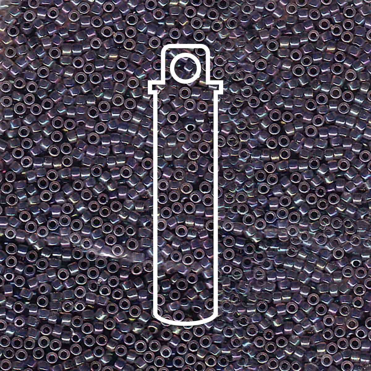 # 1774 DBR Delica 11/0 GREY LINED OPAL AB - 7.2g Tube