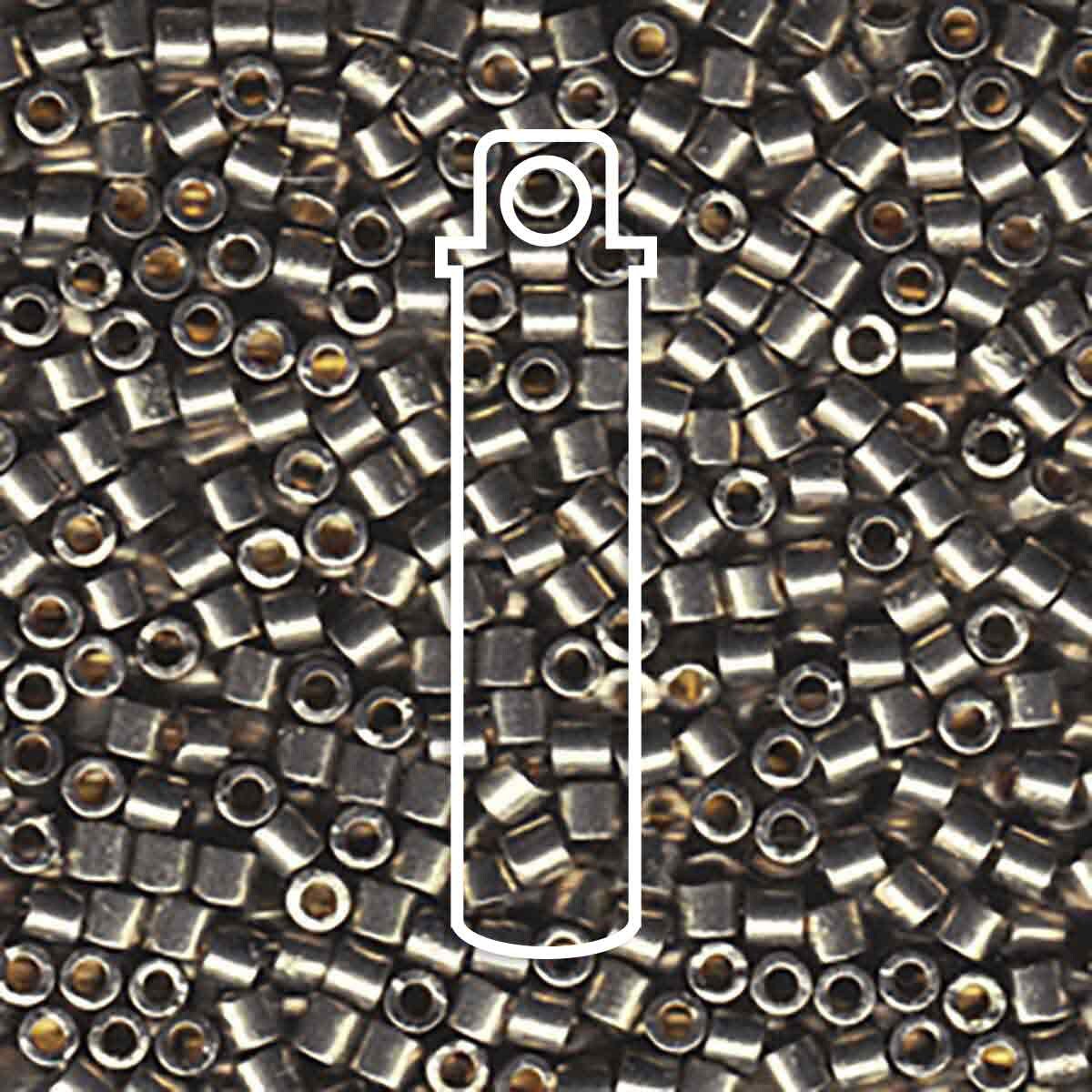 # 1852 DBR Delica 11/0 DURACOAT GALVANISED PEWTER - 7.2g Tube