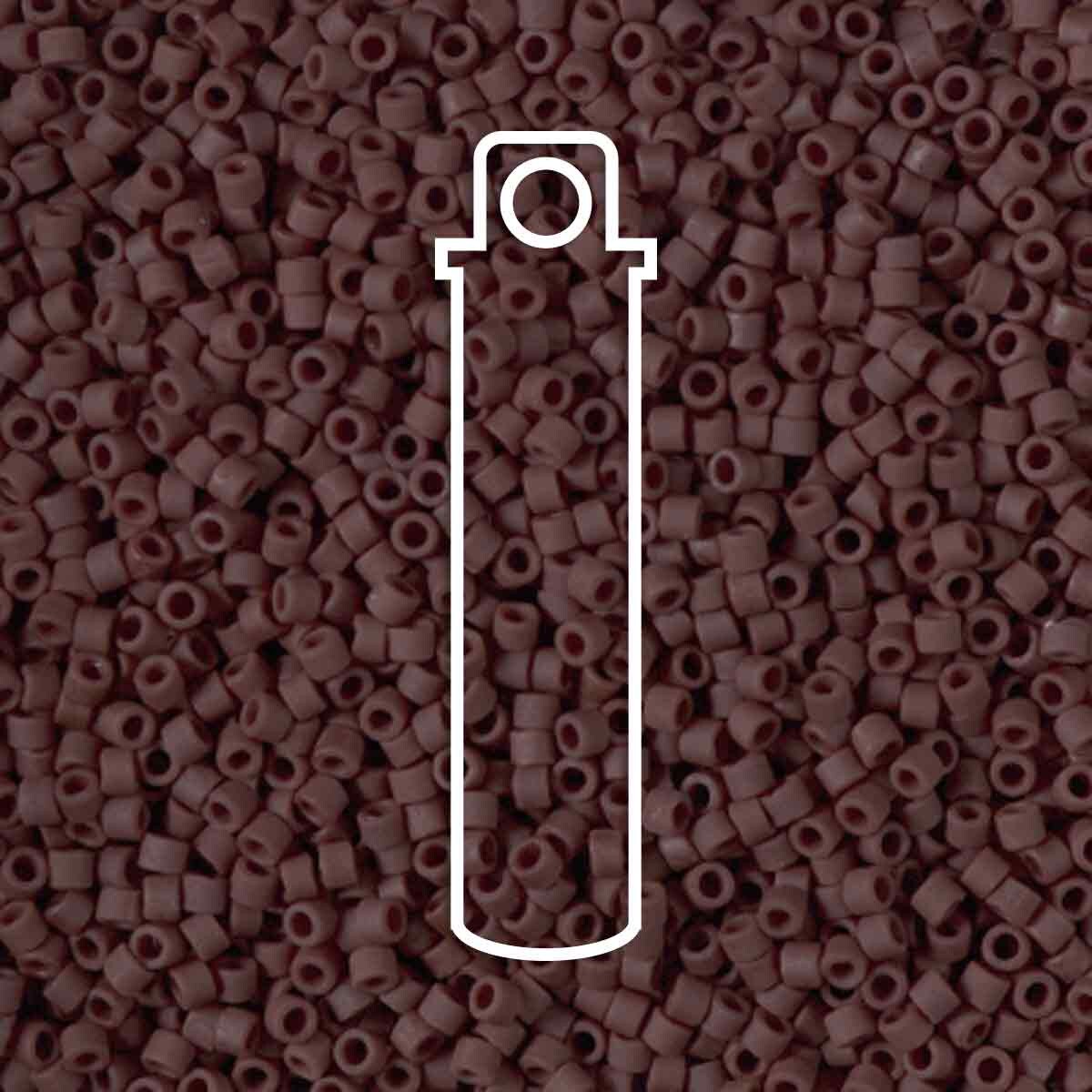 # 1910 DBR Delica 11/0 MATTE OPAQUE ESPRESSO - 7.2g Tube