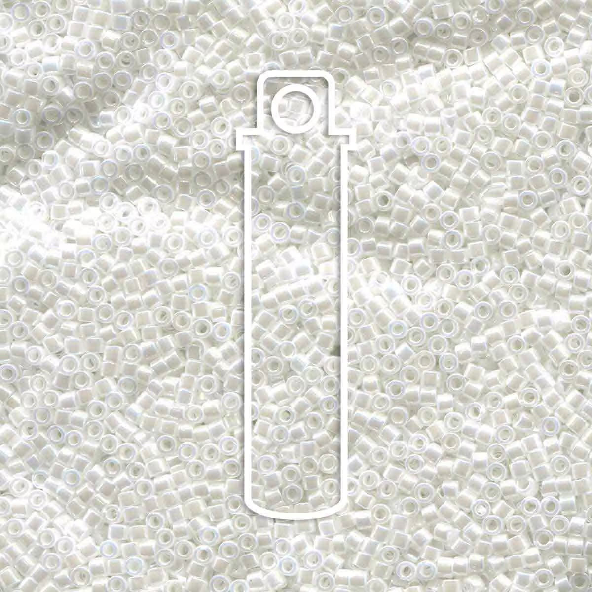 # 201 DBR Delica 11/0 WHITE PEARL - 6.8g Tube - Bead Shack