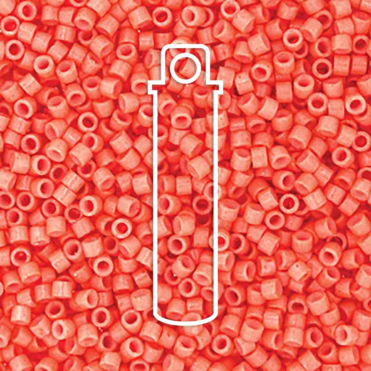 # 2112 DBR Delica 11/0 DURACOAT OPAQUE DARK SALMON - 7.2g Tube