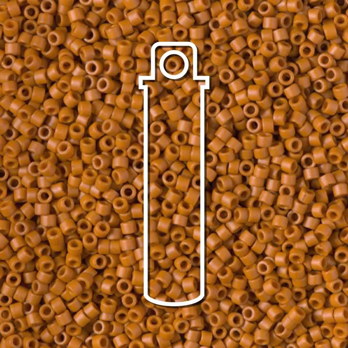 # 2287 DBR Delica 11/0 FROST OPAQUE GLAZE BURNT ORANGE - 7.2g Tube