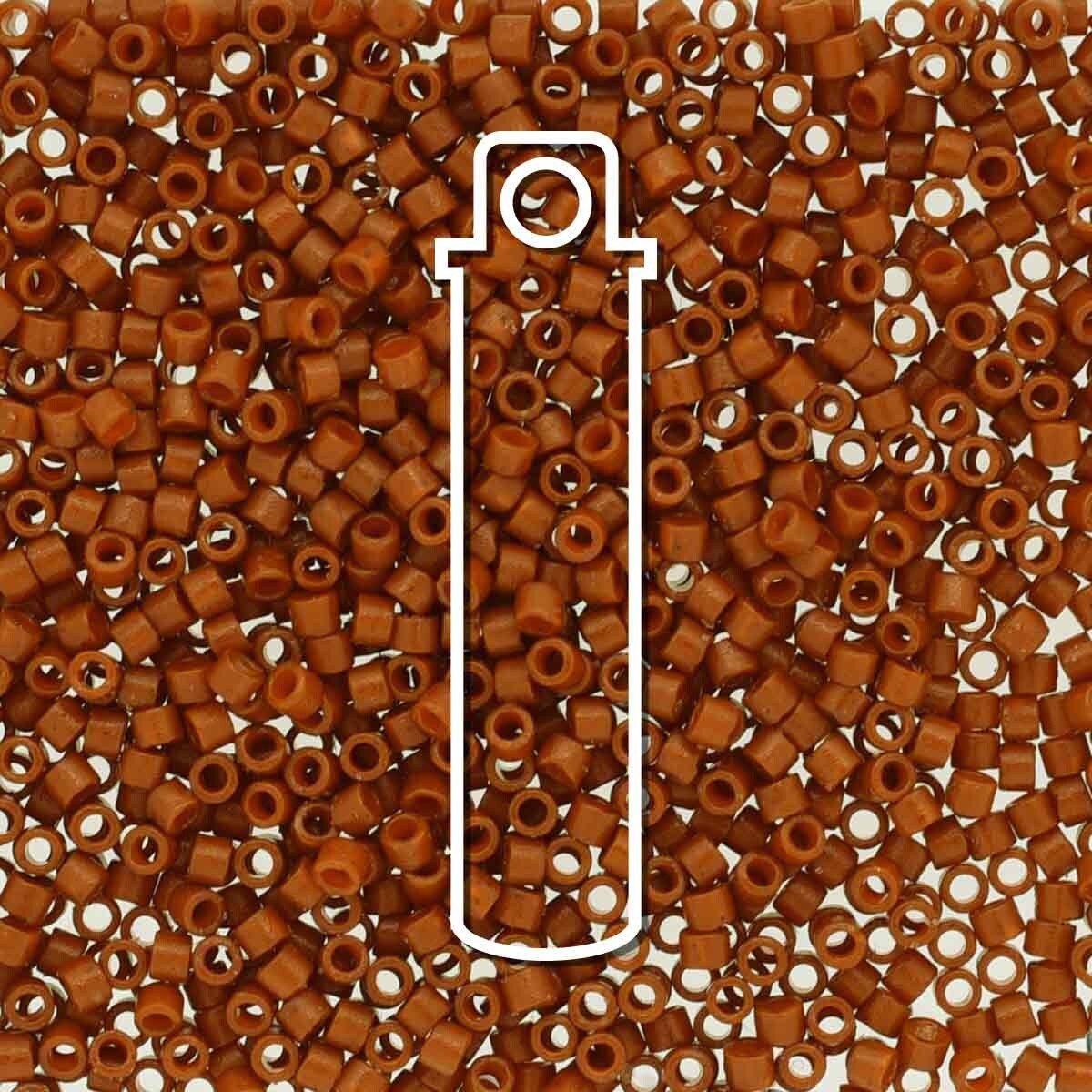 # 2352 DBR Delica 11/0 DURACOAT OPAQUE ORANGE RUST - 7.2g Tube