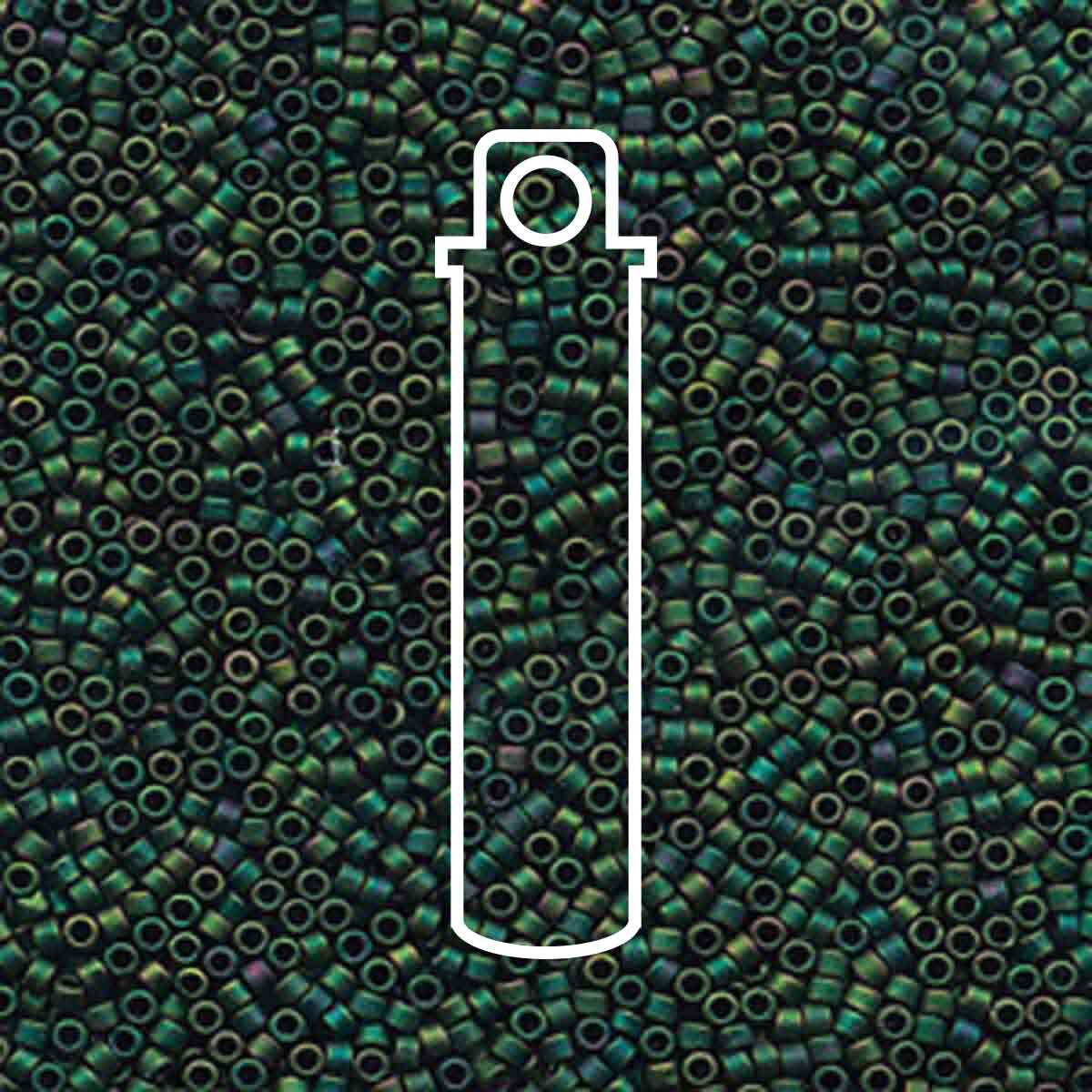 # 327 DBR Delica 11/0 MATTE METALLIC TEAL IRIS - 7.2g Tube