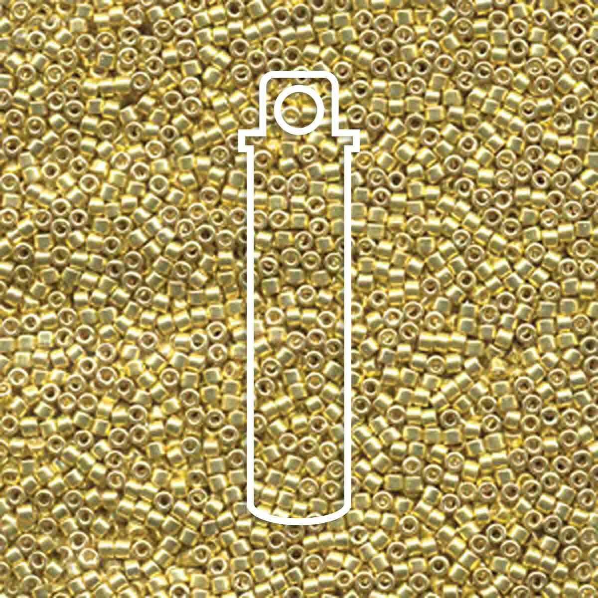 # 412 DBR Delica 11/0 GALVANISED YELLOW - 7.2g Tube